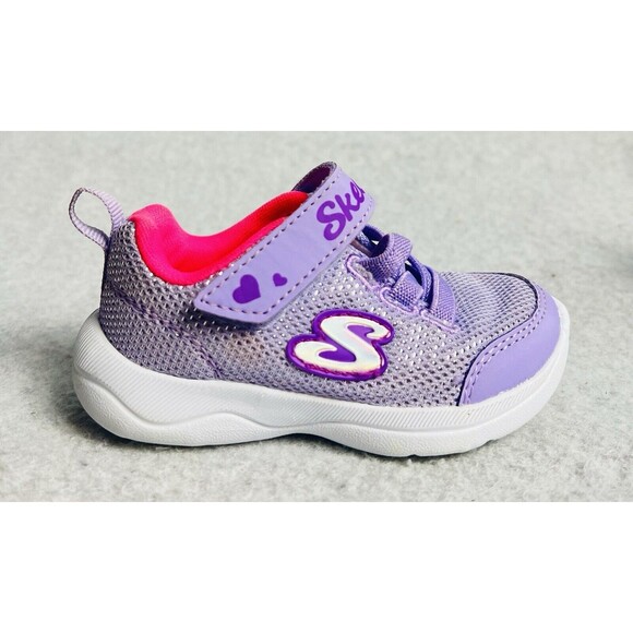 Skechers Steps 2.0 Easy Peasy Toddler Girls Shoes Size 5 Purple Lightweight - Picture 8 of 12